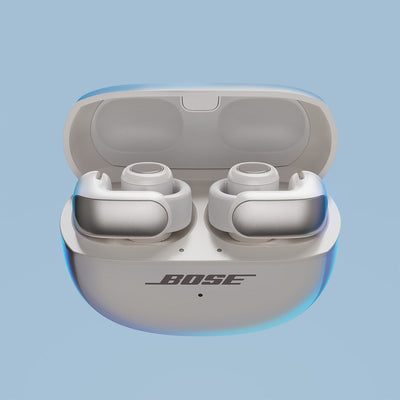 Bose Ultra Open Bluetooth Earbuds with Spatial Audio & Water Resistance (White Smoke)
