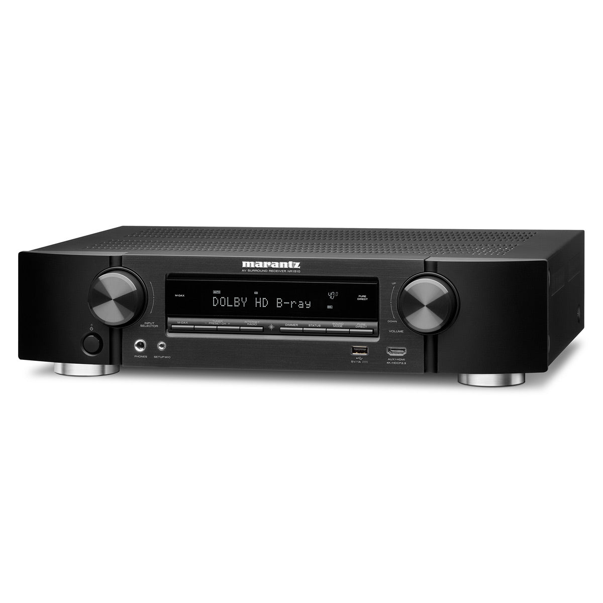 Marantz NR-1510 Slim 5.2-Channel 4K Ultra HD AV Receiver with HEOS Built-In