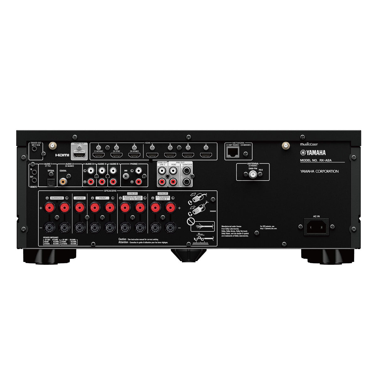 Yamaha RX-A2A AVENTAGE 7.2-Channel AV Receiver with 8K HDMI and MusicCast