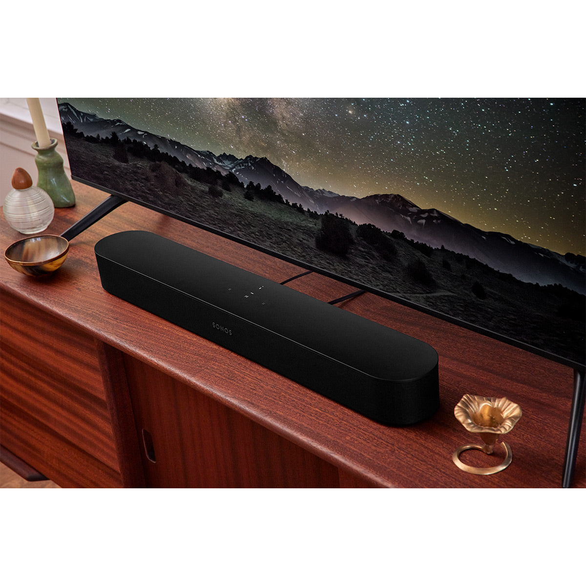 Sonos Beam Compact Smart Sound Bar with Dolby Atmos (Gen 2,Black)