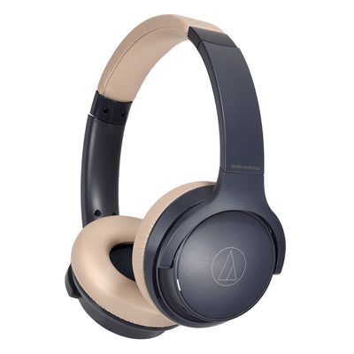 Audio-Technica ATH-S220BT Wireless On-Ear Headphones (Beige)