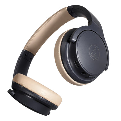 Audio-Technica ATH-S220BT Wireless On-Ear Headphones (Beige)