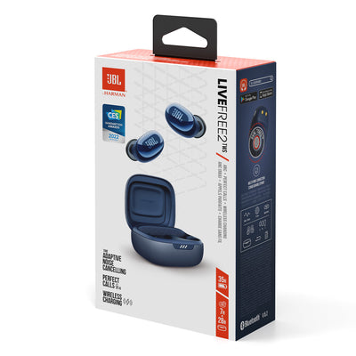 JBL Live Free 2 True Wireless Noise Cancelling Earbuds (Blue)