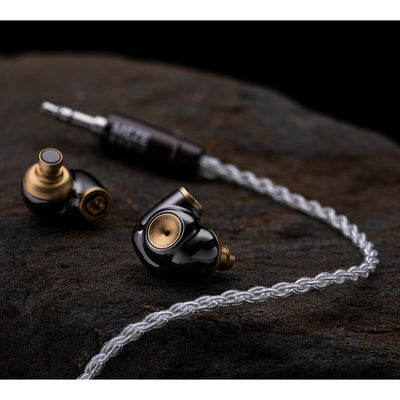 Meze Audio ADVAR Chrome Plated Wired In-Ear Monitor Headphones with Stainless Steel Chassis