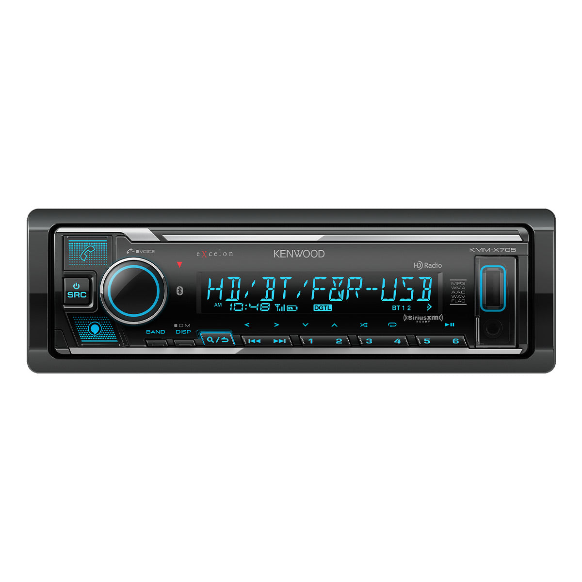 Kenwood KMM-X705 eXcelon Digital Media Receiver with Bluetooth, HD Radio, and Amazon Alexa