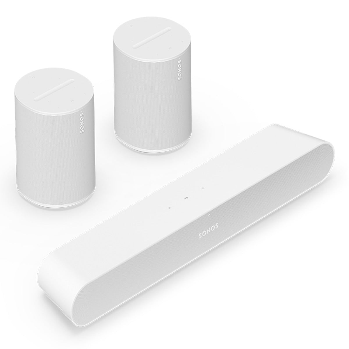 Sonos Surround Set with Ray Compact Soundbar and Pair of Era 100 Wireless Smart Speakers (White)