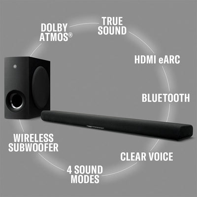 Yamaha SR-B40A Dolby Atmos Sound Bar with Wireless Subwoofer