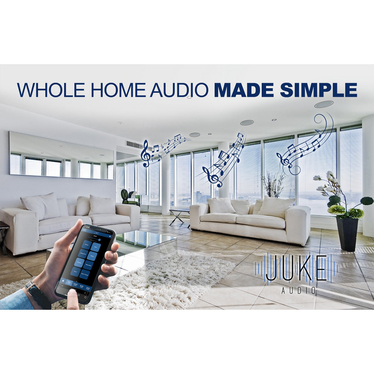 Juke Audio Juke-8 8 Zone Multi-Room Audio Amplifier with Airplay 2, Spotify Connect, & DLNA