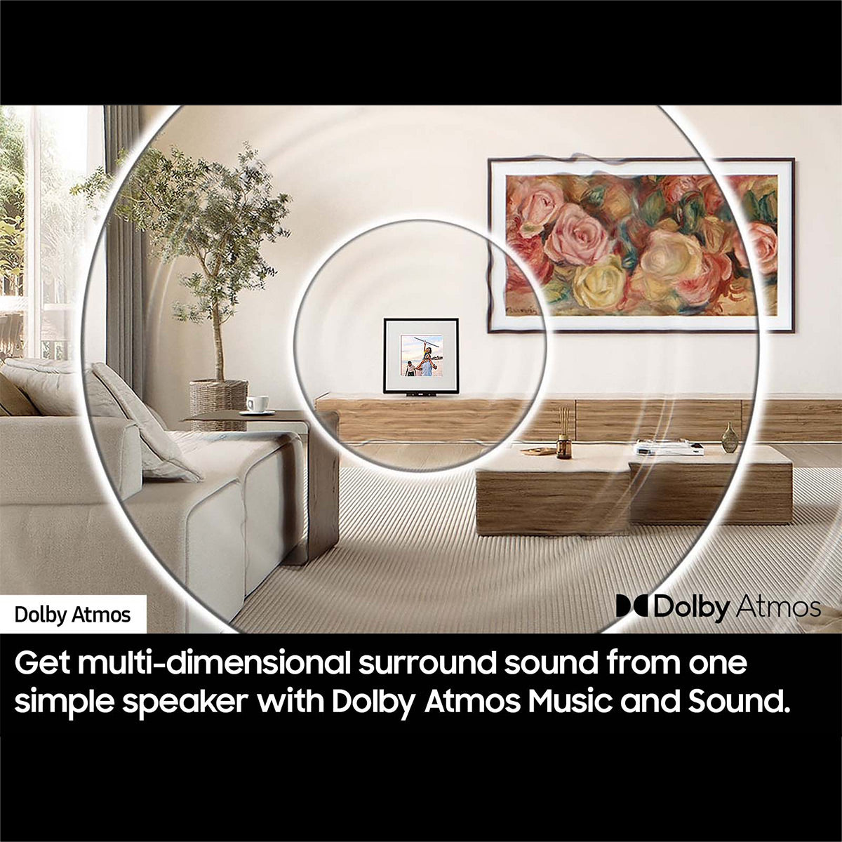 Samsung HW-LS60D Music Frame Bluetooth Speaker with Wall Mount
