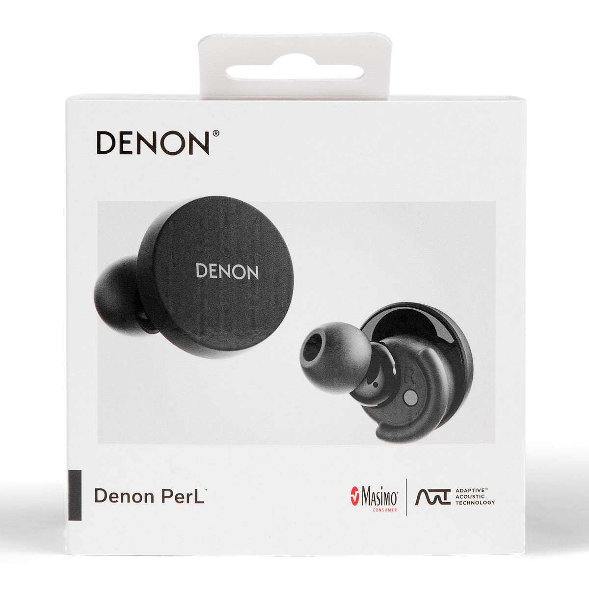 Denon PerL True Wireless Earbuds with Active Noise Cancellation & Adaptive Acoustic Technology (Black)