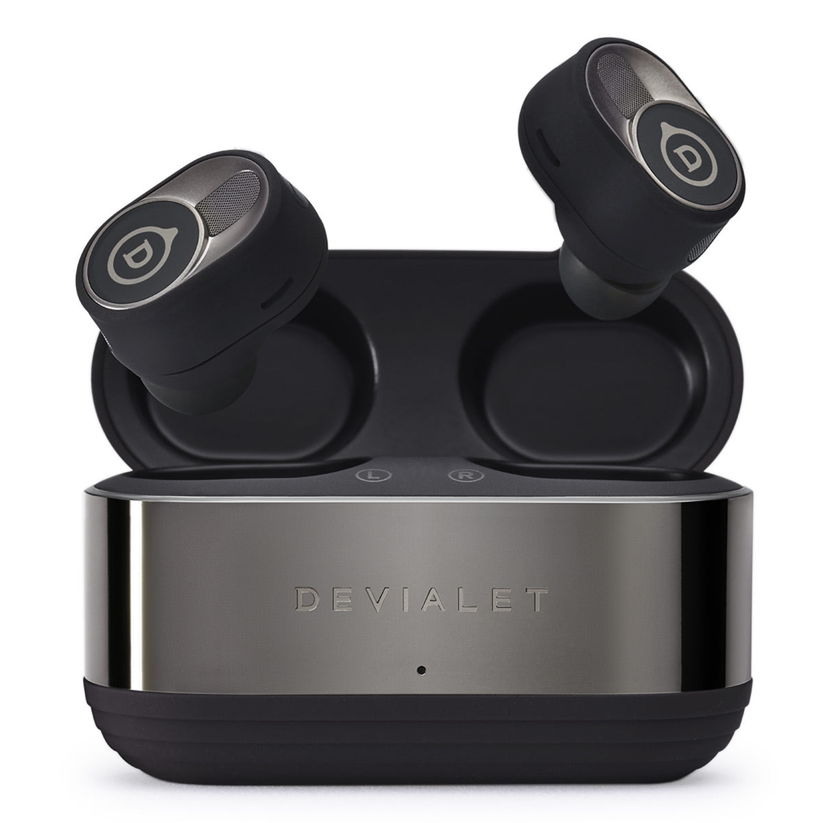 Devialet Gemini II True Wireless Bluetooth Earbuds with Adaptive Noise Cancellation and Water Resistance (Matte Black)