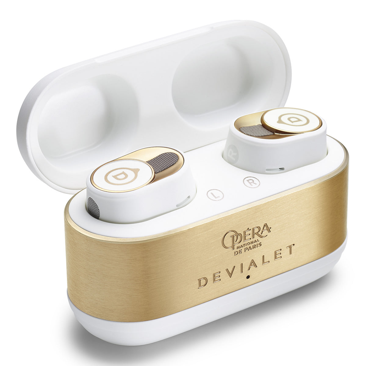 Devialet Gemini II True Wireless Bluetooth Earbuds with Adaptive Noise Cancellation and Water Resistance - Opera de Paris Edition (Gold)