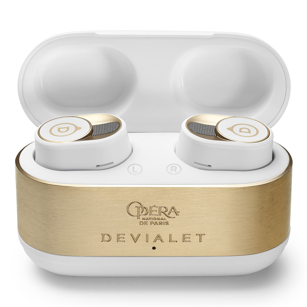 Devialet Gemini II True Wireless Bluetooth Earbuds with Adaptive Noise Cancellation and Water Resistance - Opera de Paris Edition (Gold)