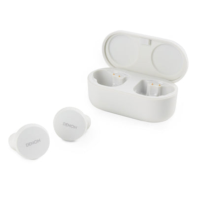 Denon PerL True Wireless Earbuds with Active Noise Cancellation & Adaptive Acoustic Technology (White)